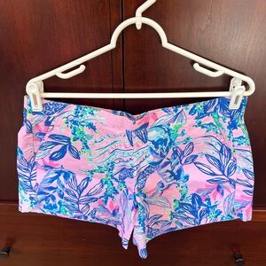 Lilly Pulitzer Women's Vibrant Pink and Blue Shorts